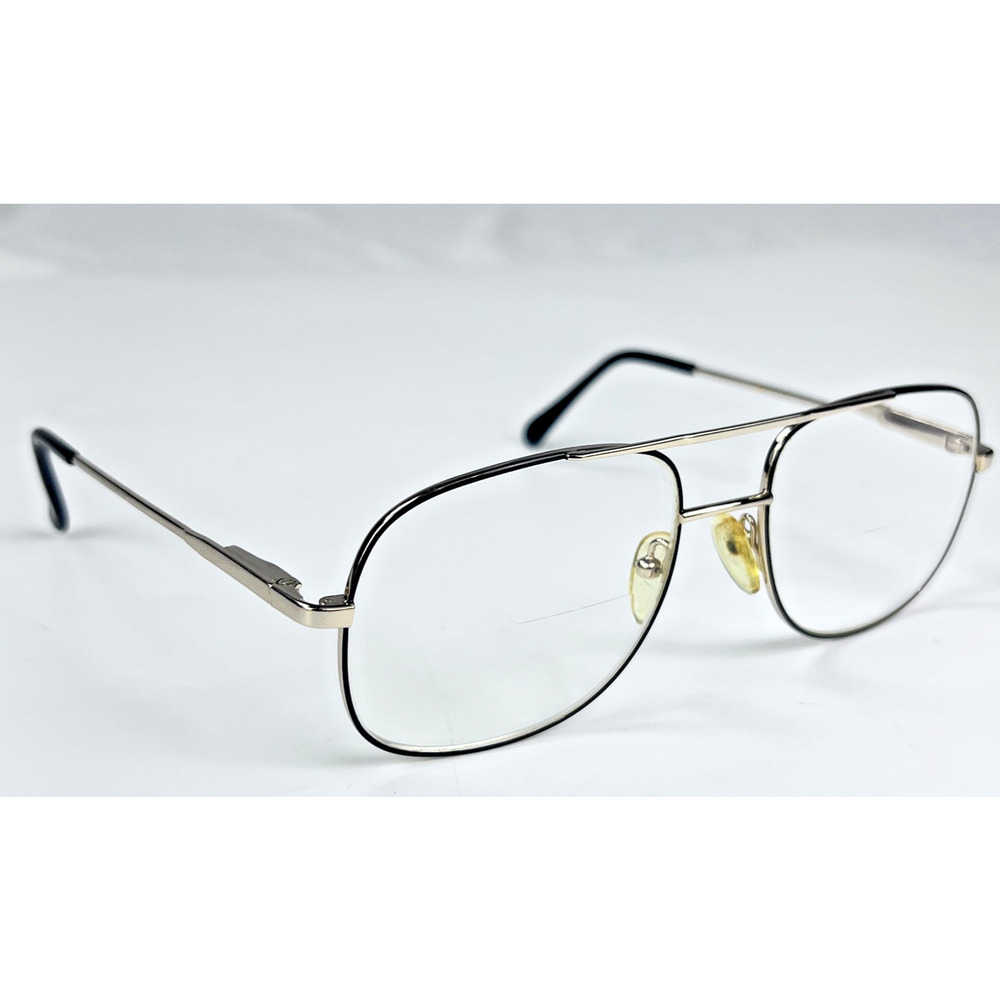 Regal Optical Mens 56mm Gold / Black Aviator C29 C01 Eyeglasses Frames Only